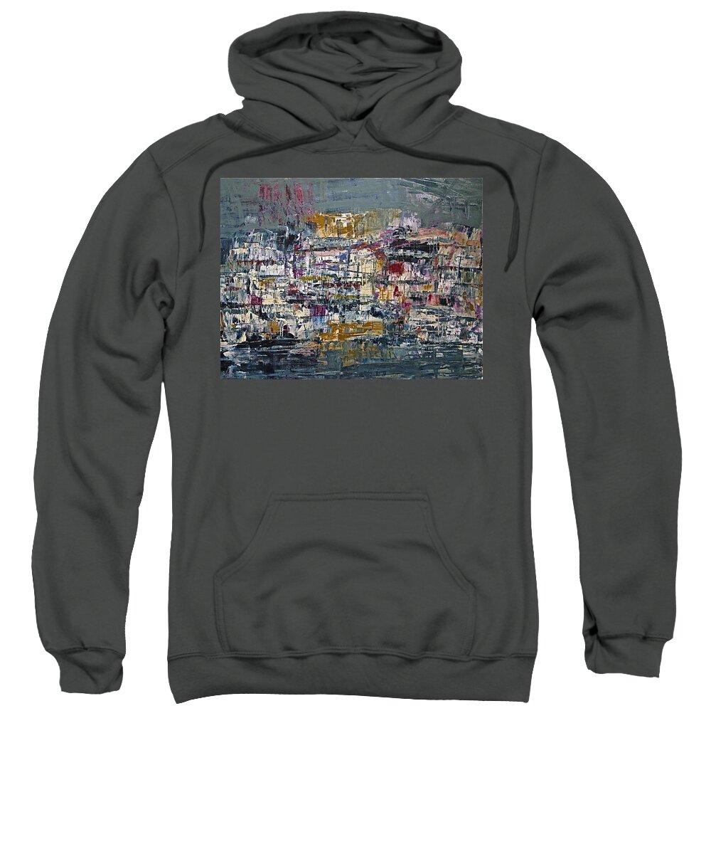 City Sweatshirt featuring the painting View From the Bay by Janice Nabors Raiteri