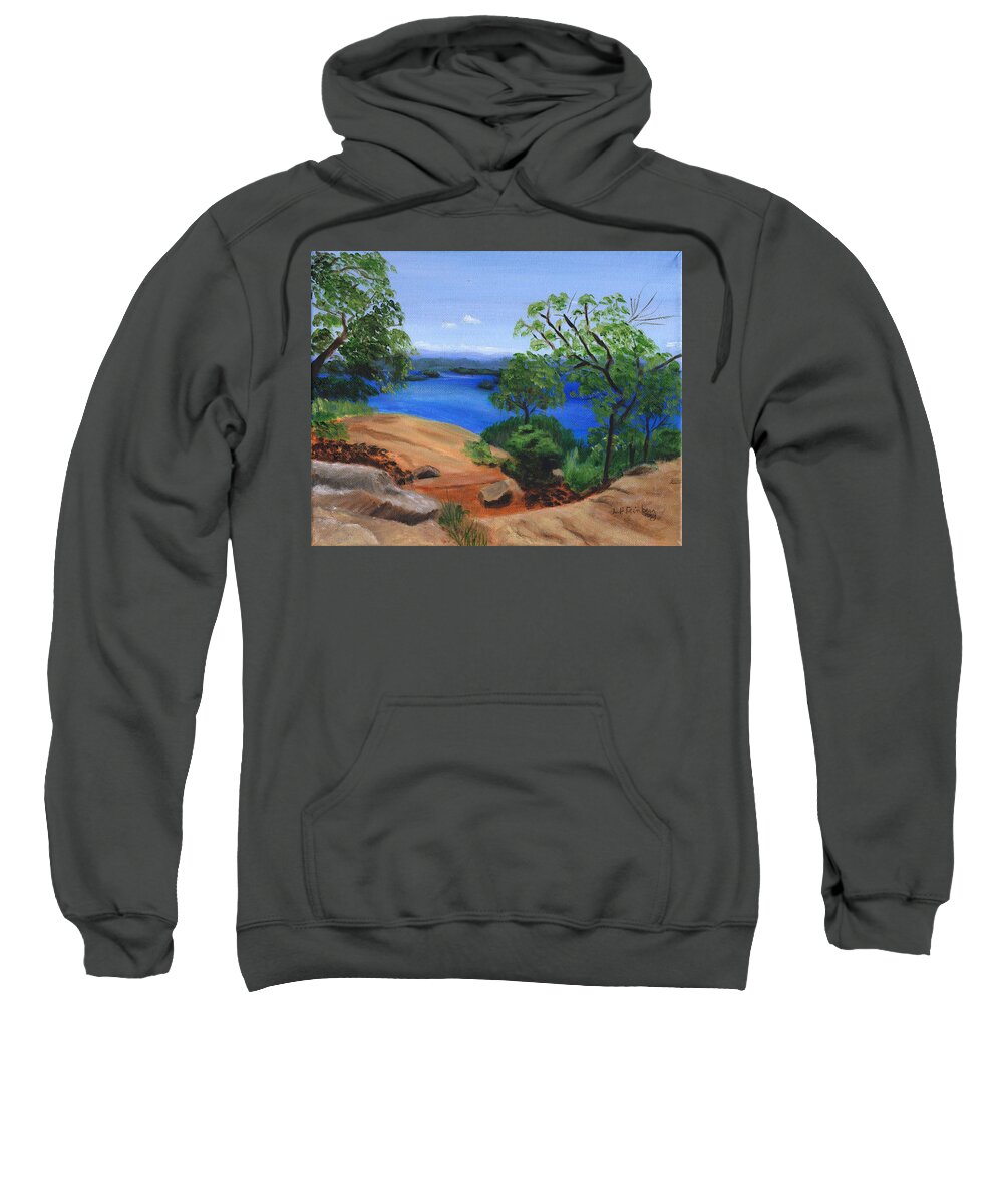 Landscape Sweatshirt featuring the painting View from West Rattlesnake by Linda Feinberg