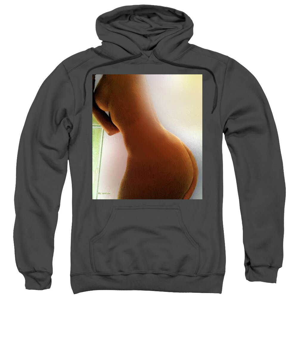 Nude Sweatshirt featuring the painting Vision of V by RC DeWinter