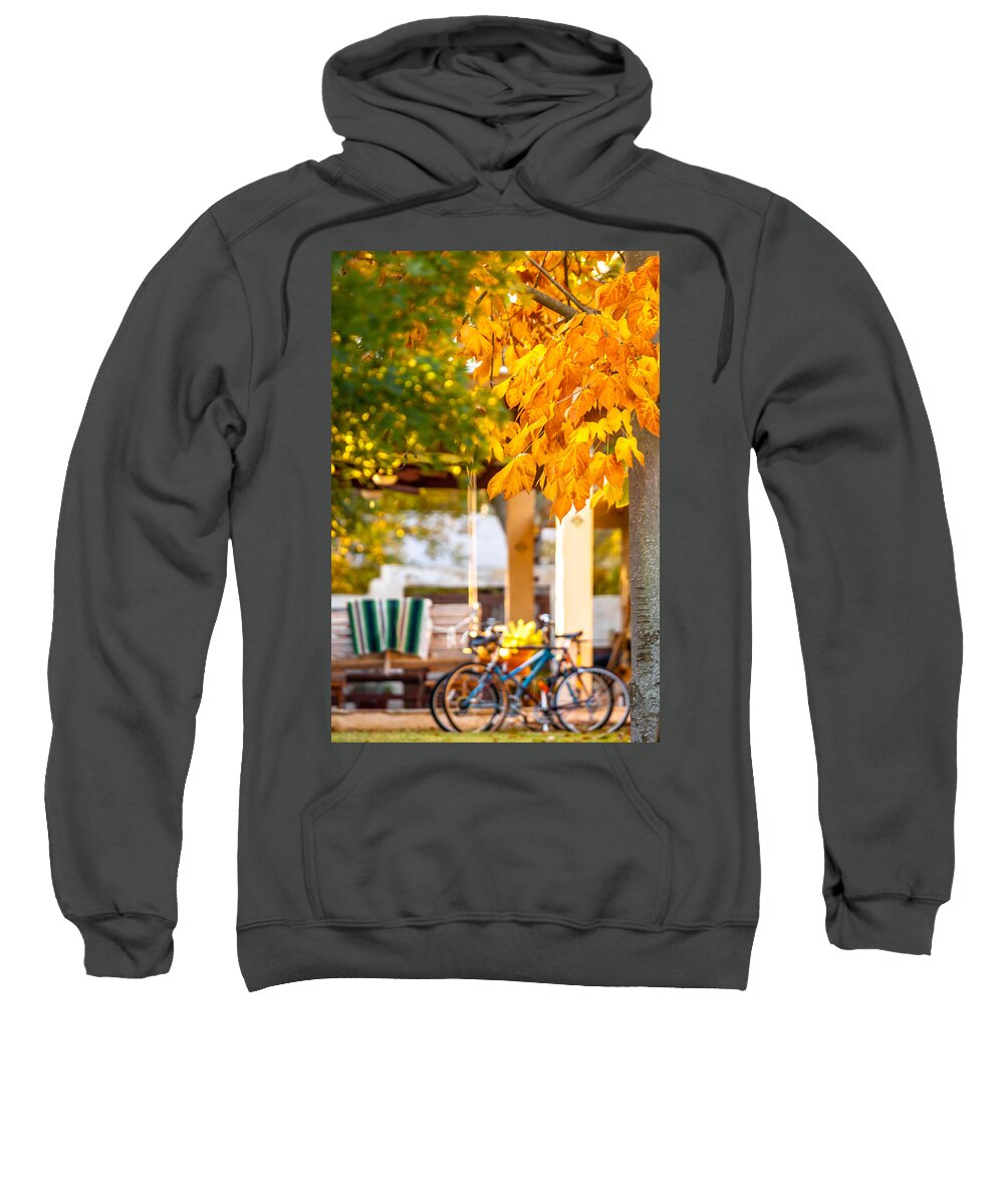 Autumn Sweatshirt featuring the photograph Waiting For A Ride by Melinda Ledsome