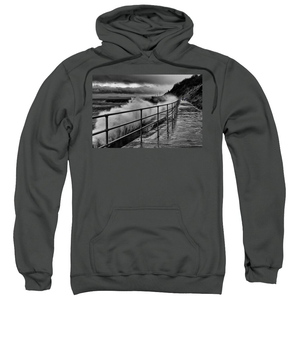 Whitehead Sweatshirt featuring the photograph Whitehead Splash by Nigel R Bell