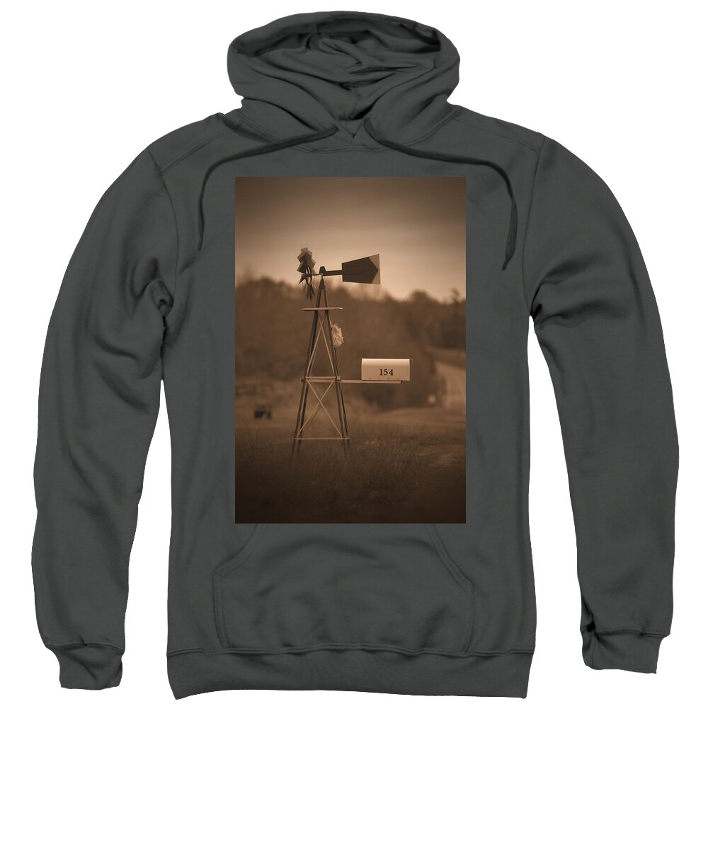 7687 Sweatshirt featuring the photograph Wind and Mail by Gordon Elwell