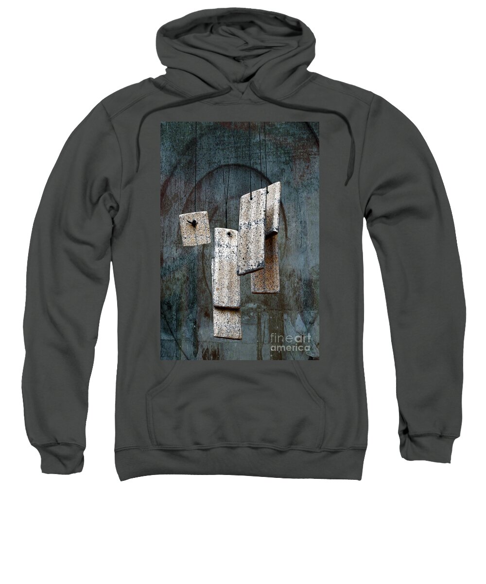 Textures Sweatshirt featuring the photograph Wind Chimes by Ellen Cotton
