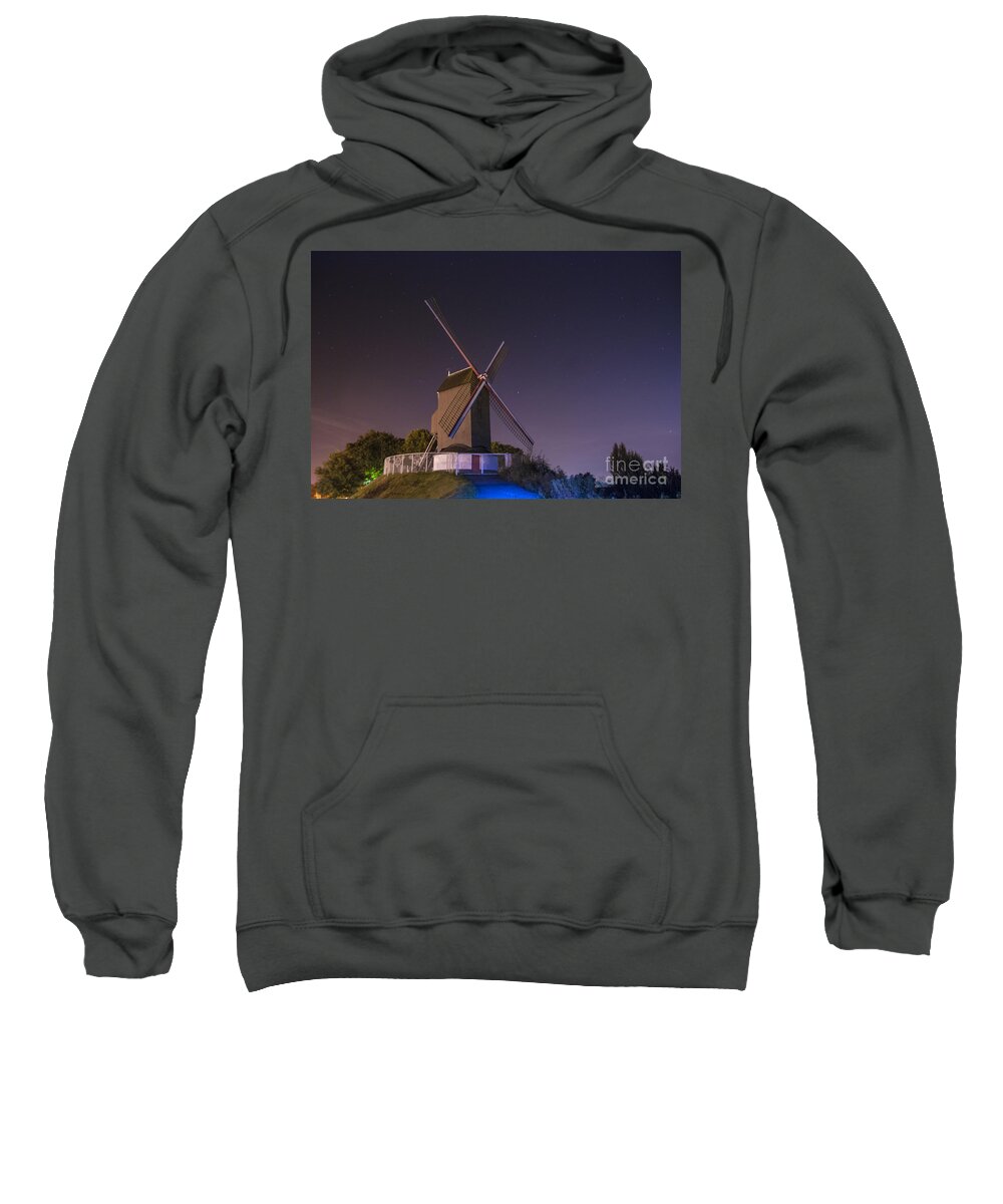 Architecture And Building Sweatshirt featuring the photograph Windmill at Night by Juli Scalzi