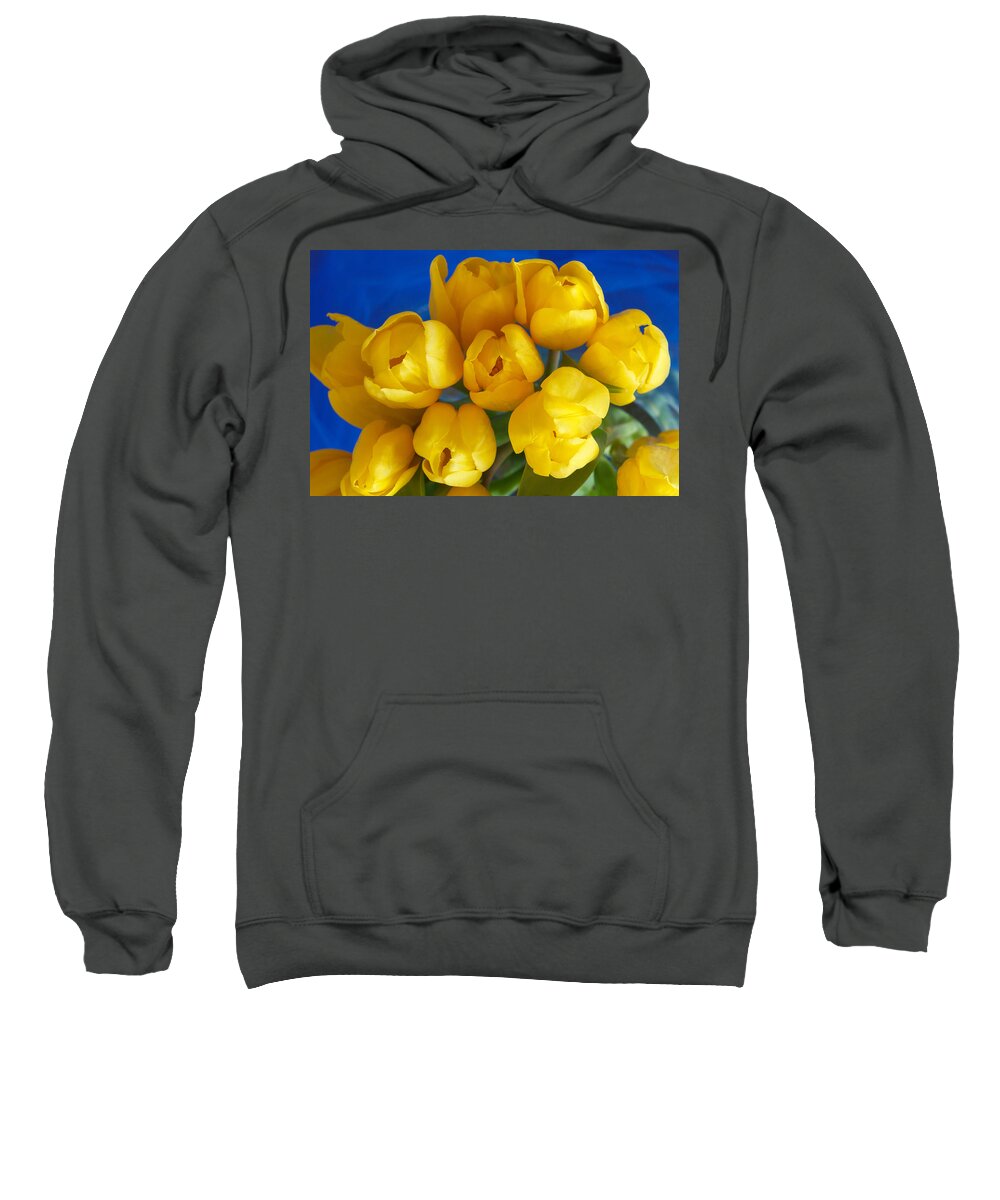 Tulip Sweatshirt featuring the photograph Yellow Tulips by Patricia Schaefer
