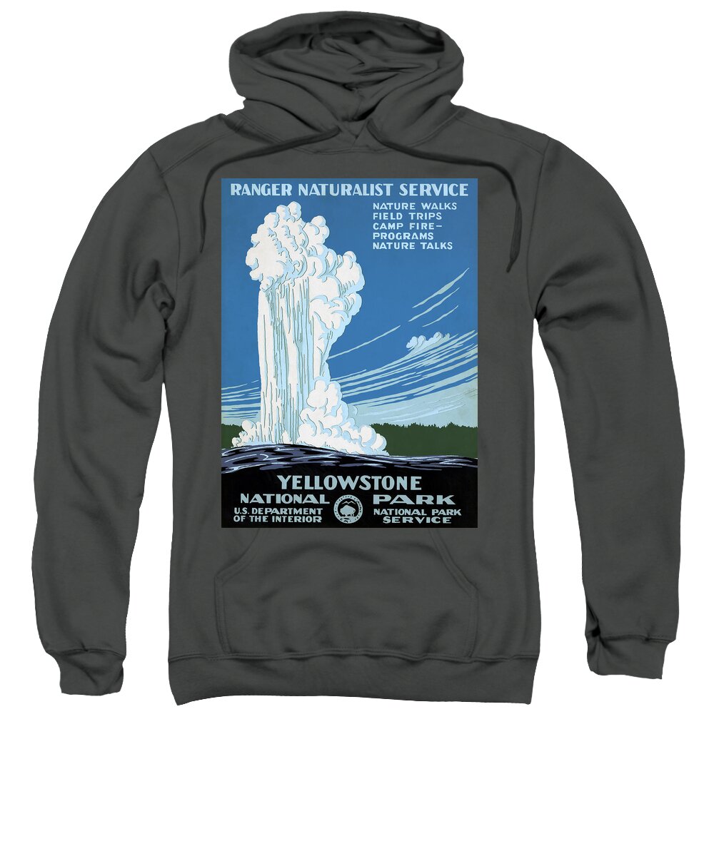 1938 Sweatshirt featuring the photograph YELLOWSTONE POSTER, c1938 by Granger