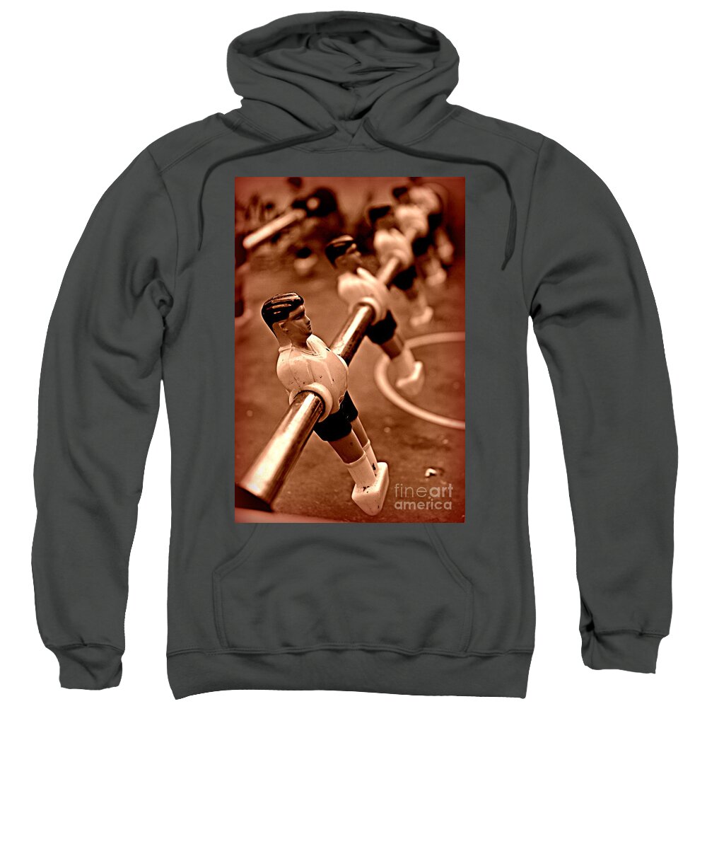 Football Sweatshirt featuring the photograph Yesterdays Toys by Clare Bevan