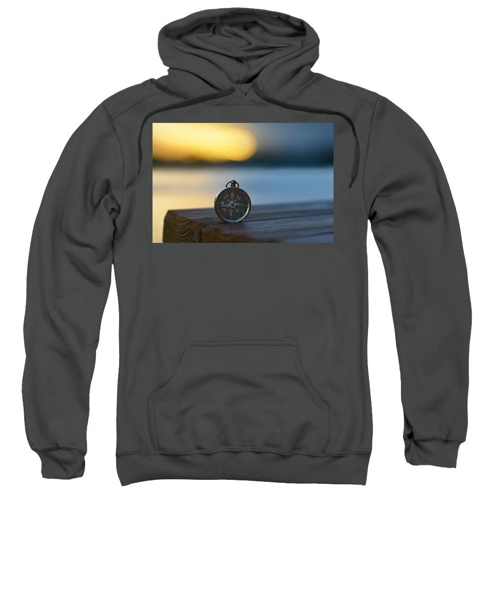 Compass Sweatshirt featuring the photograph Zen Scape by Laura Fasulo