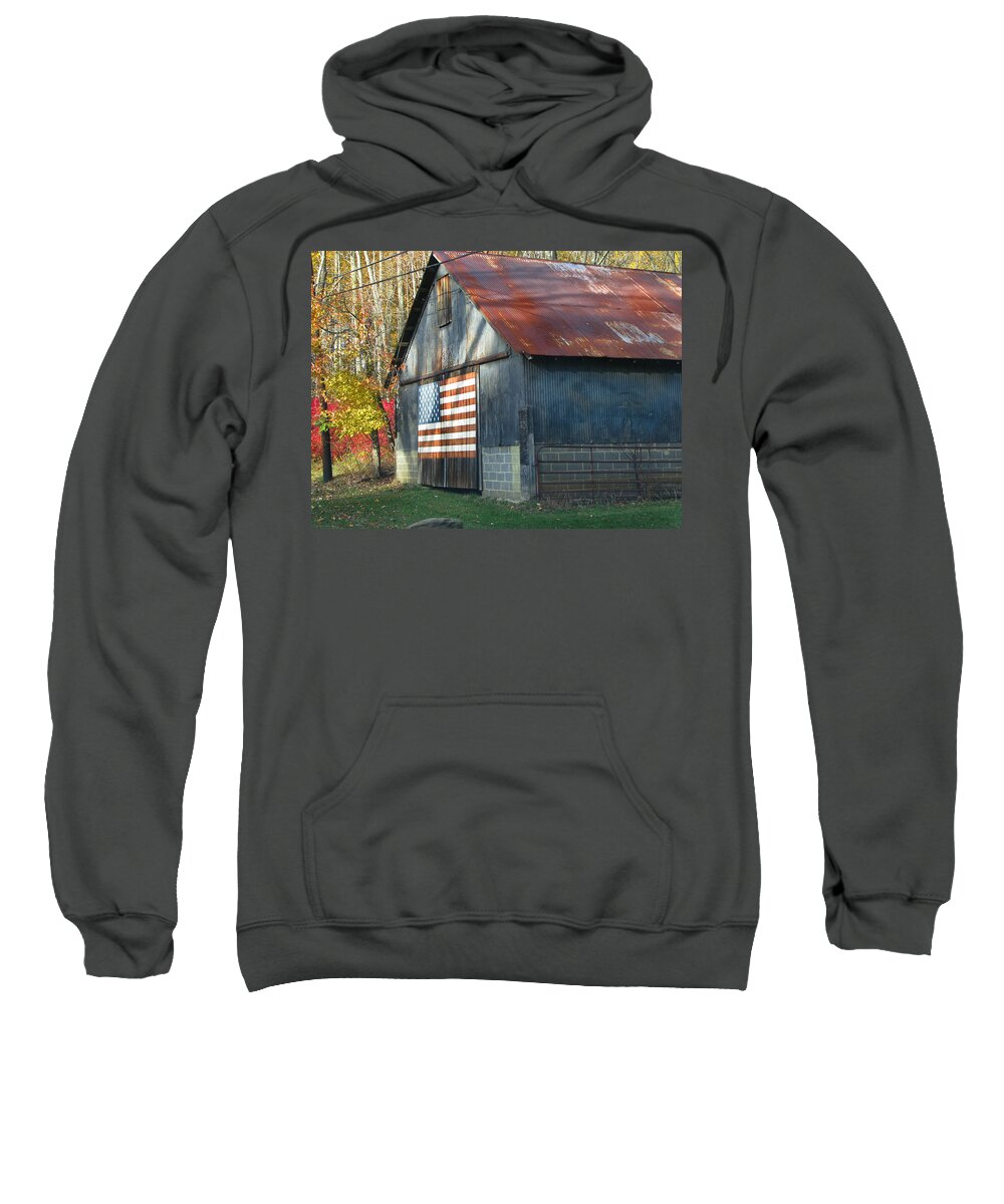 Barn Sweatshirt featuring the photograph Americana Barn by Clara Sue Beym