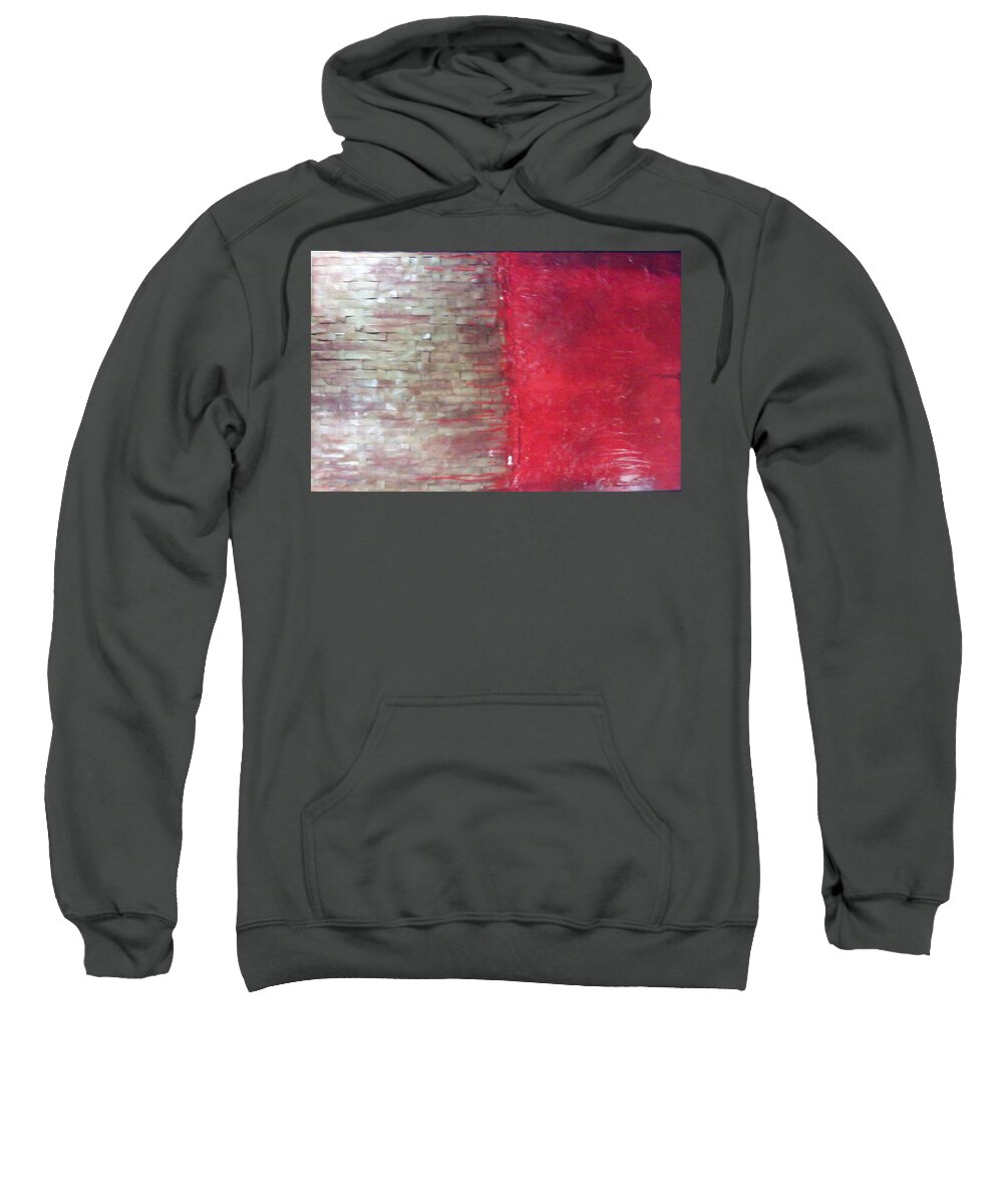 Mixed Media Sweatshirt featuring the painting Blood and bone by Femme Blaicasso