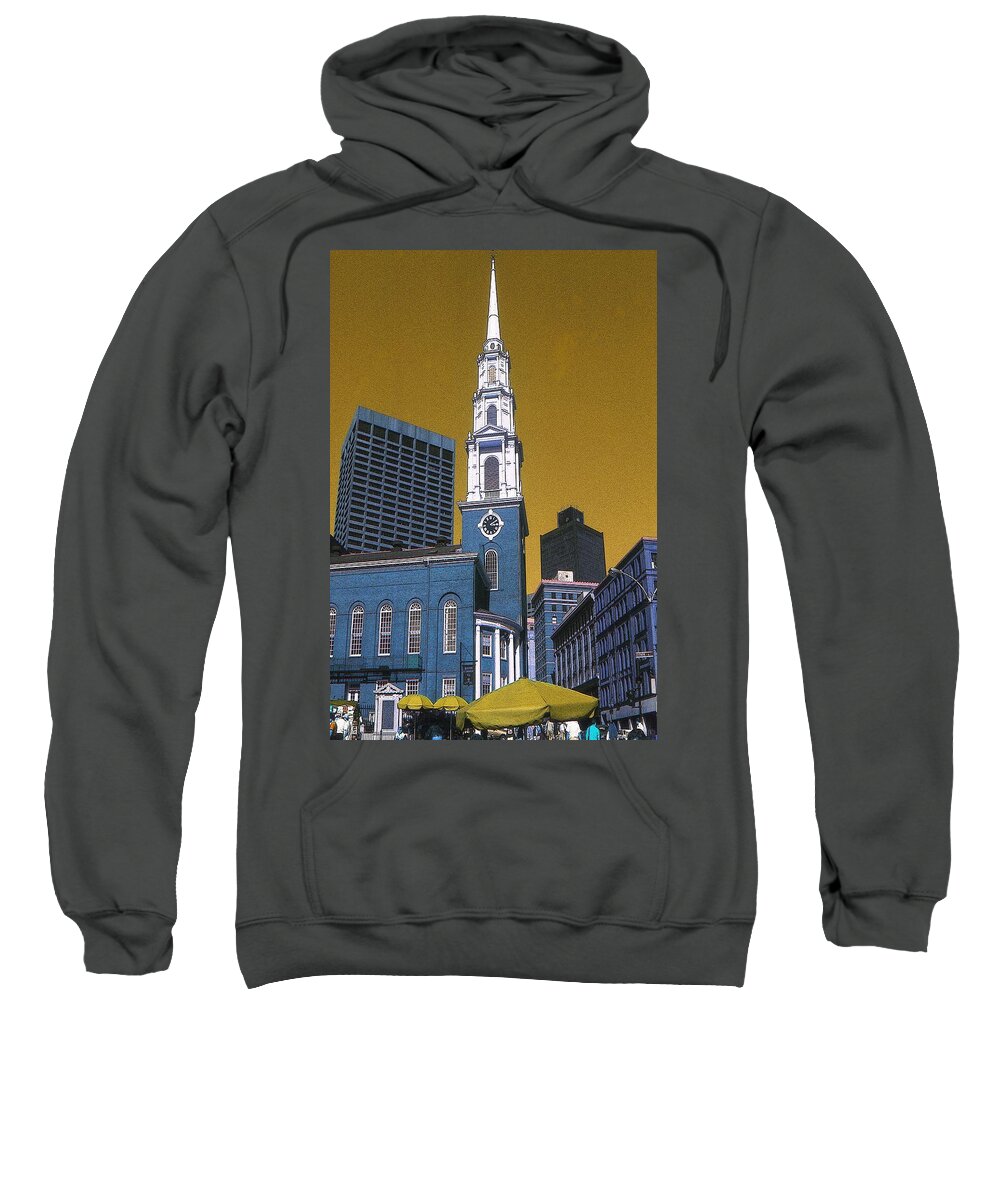 Boston Sweatshirt featuring the digital art Boston Freedom 76 by Peter Potter