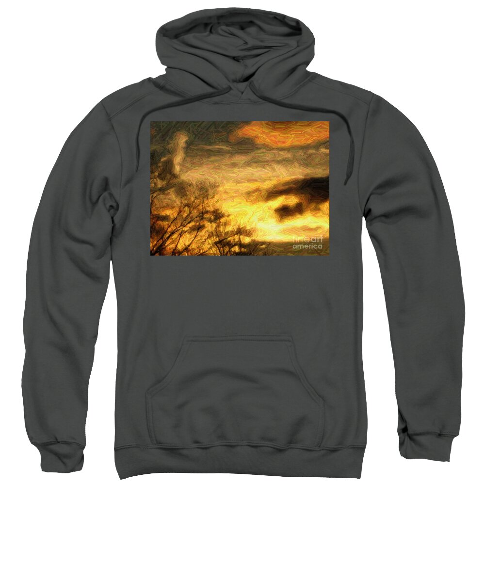 Sunset Sweatshirt featuring the photograph Cloud Hands Sky And Clouds by Susan Carella