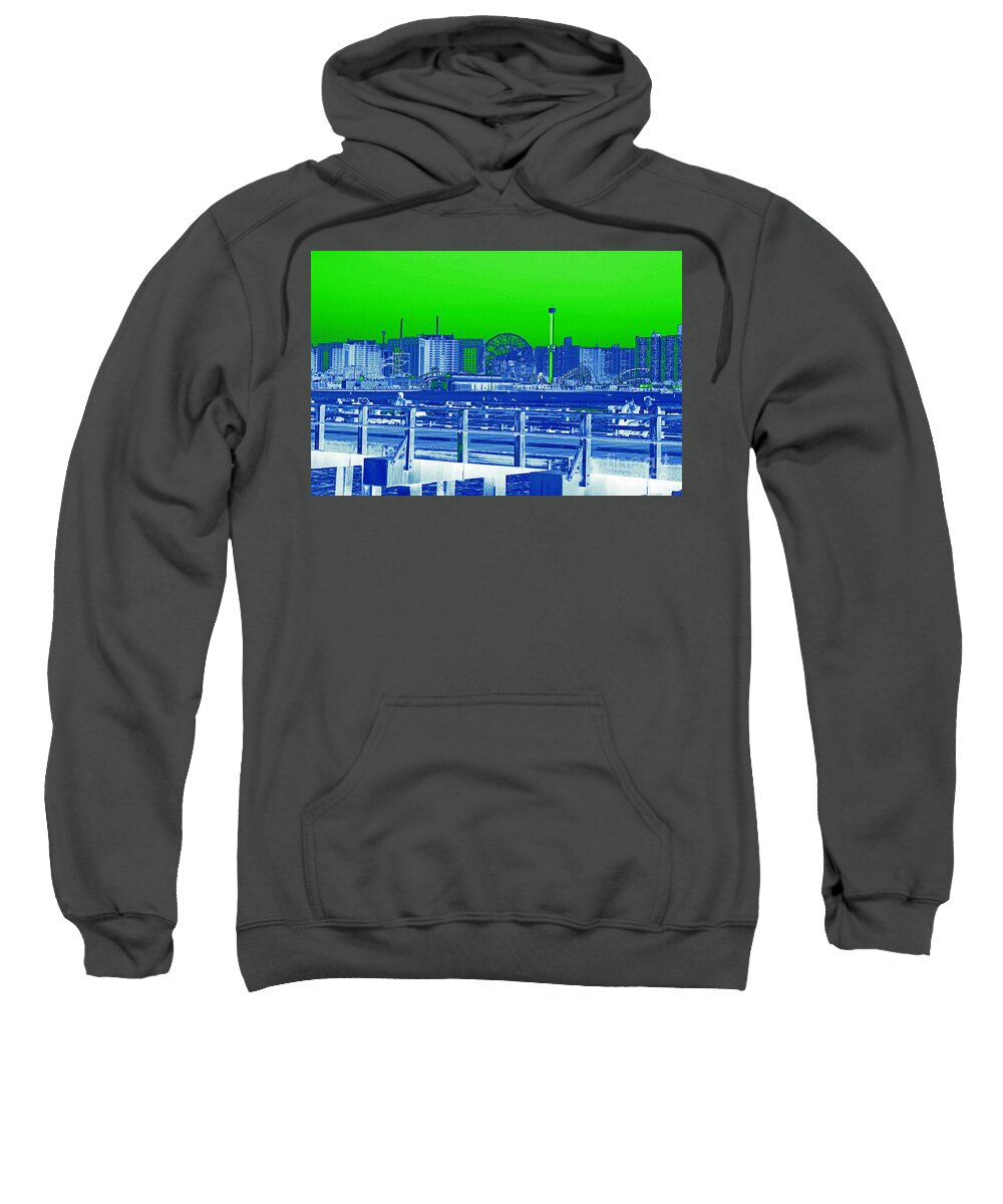 Coney Island Sweatshirt featuring the photograph Coney Island Madness by Kendall Eutemey