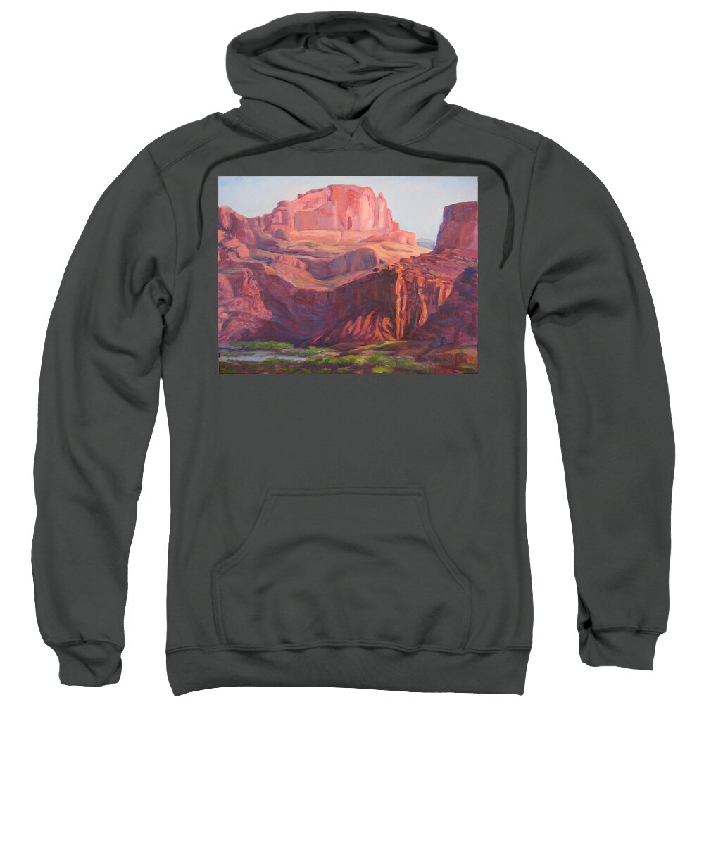 Landscape Sweatshirt featuring the painting Courthouse Wash Portal by Page Holland