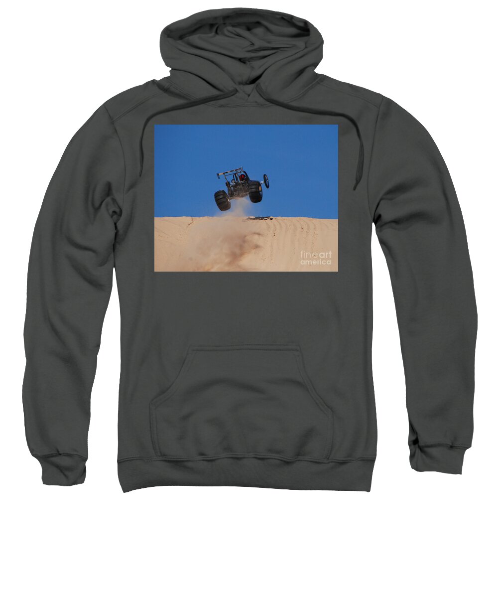 Dune Buggy Sweatshirt featuring the photograph Dune Buggy Jump by Grace Grogan