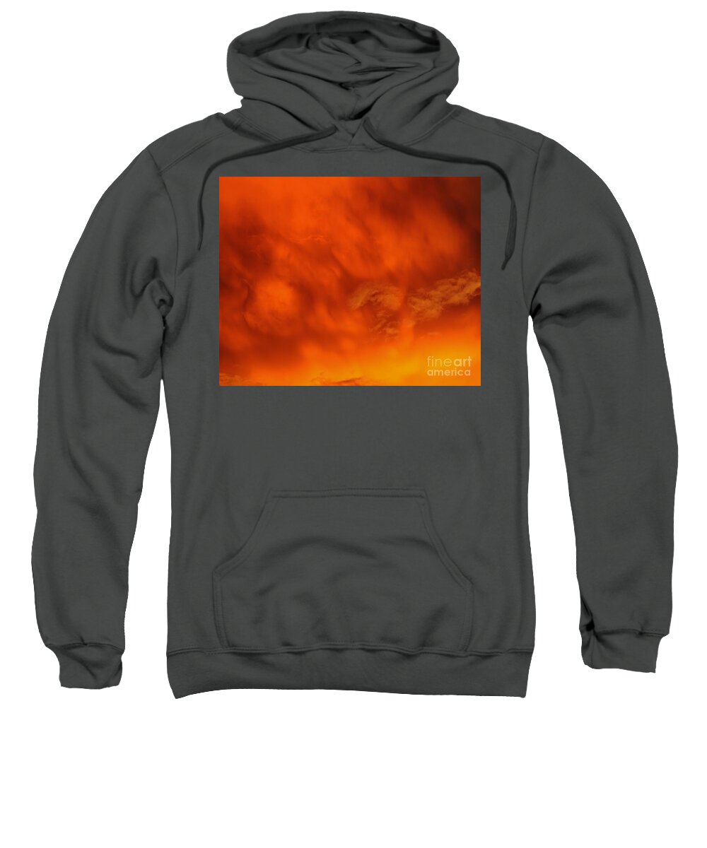 Cloud Sweatshirt featuring the photograph Fiery Clouds by Al Powell Photography USA