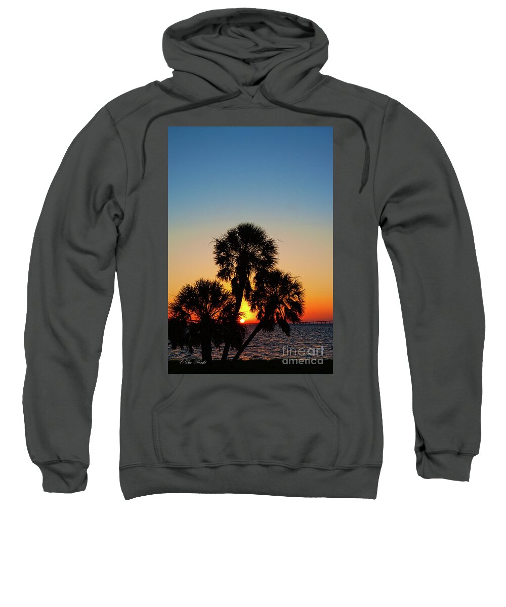 Fort Desoto Sweatshirt featuring the photograph FL Sunrise by Sue Karski