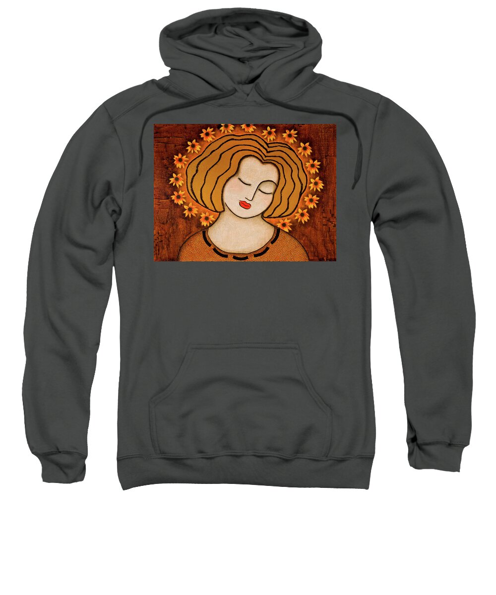 Icon Sweatshirt featuring the painting Flowering Intuition by Gloria Rothrock