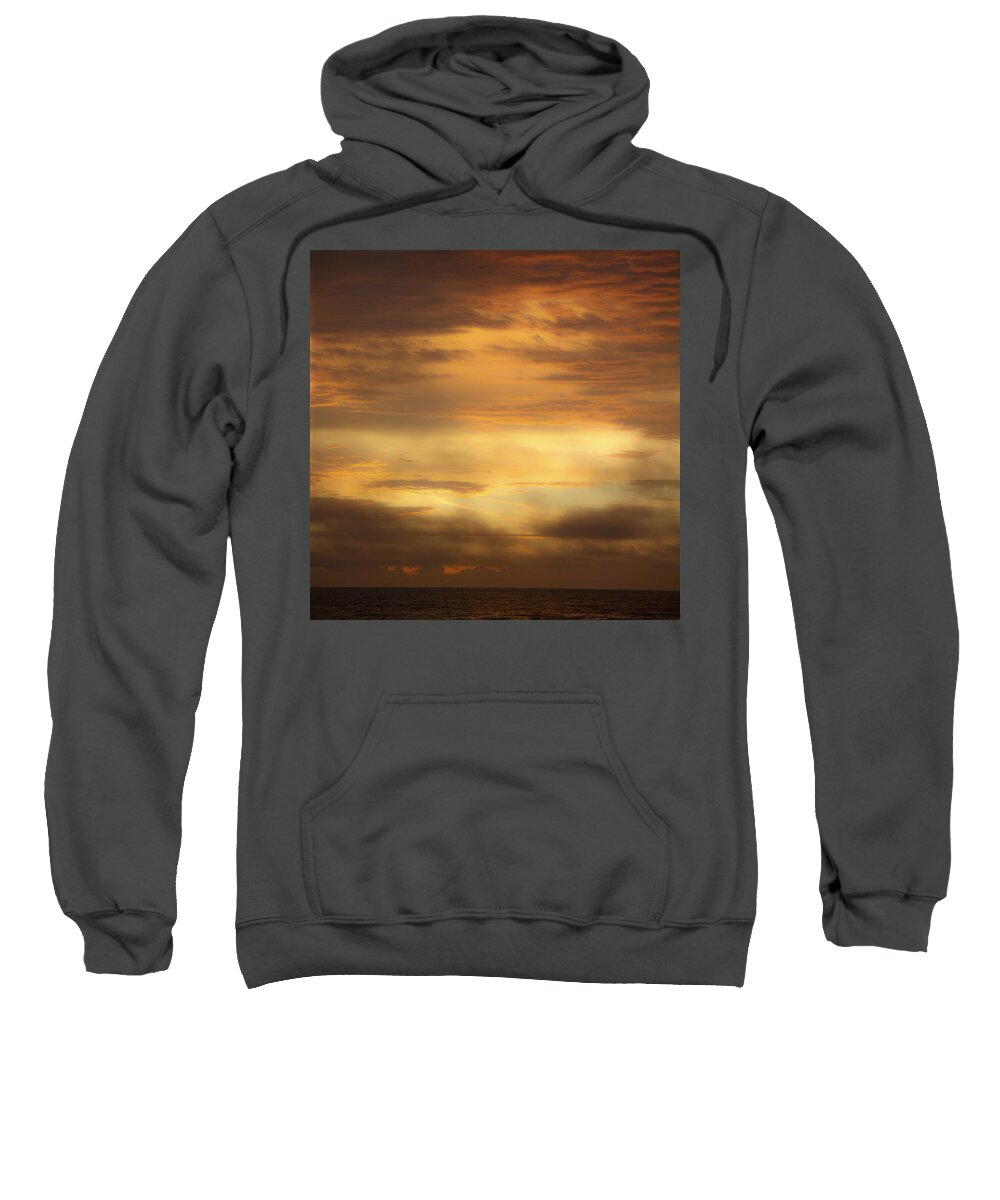 Sunrise Sweatshirt featuring the photograph Golden Sunrise Squared by Teresa Mucha