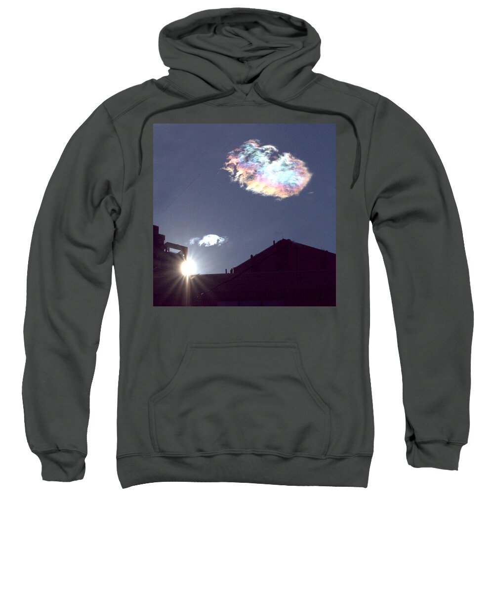 Iridescent Sweatshirt featuring the photograph Iridescent Cloud by Farol Tomson