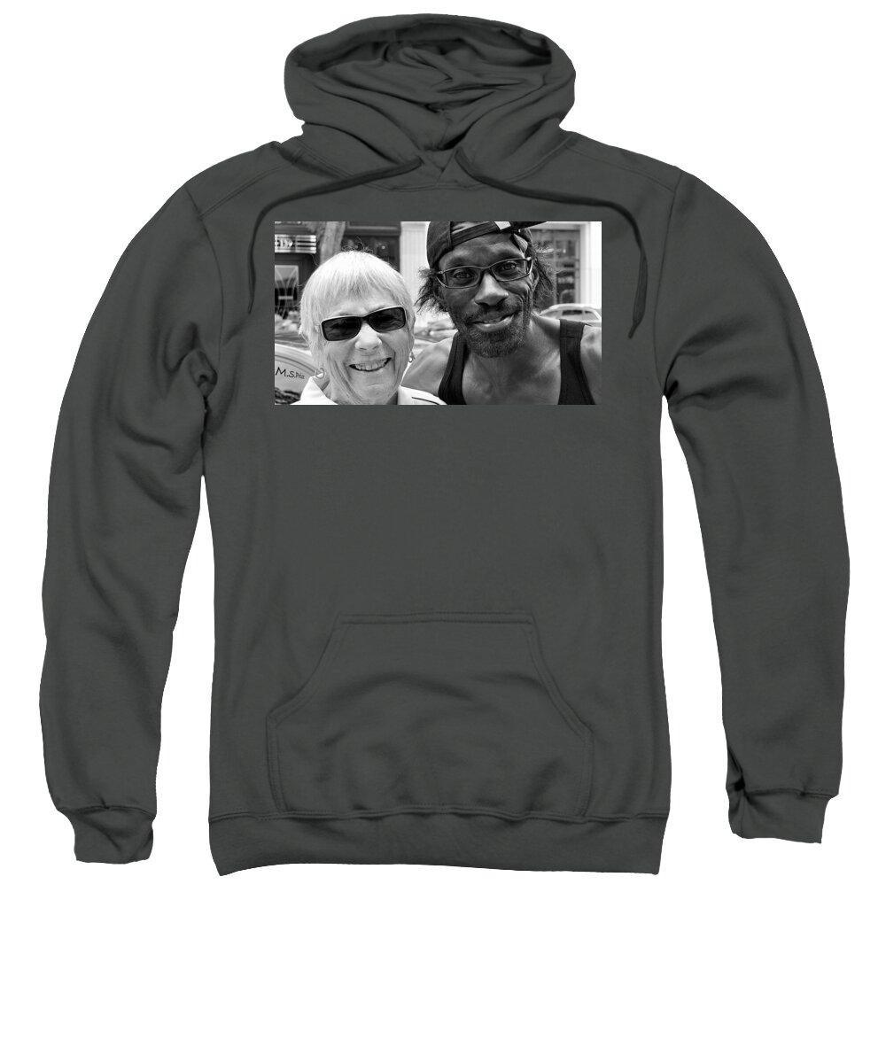 Black And White Sweatshirt featuring the photograph Leo and Peg by Marysue Ryan