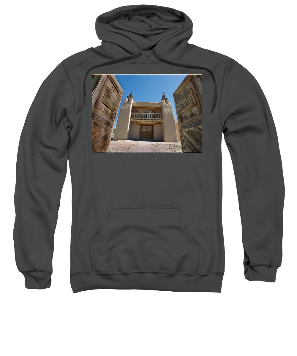 Las Trampas Sweatshirt featuring the photograph Mission At Las Trampas by Ron Weathers