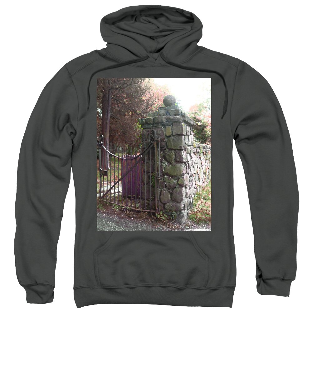 Stone Gatem Old Gate Sweatshirt featuring the photograph Old Gate by Viola El