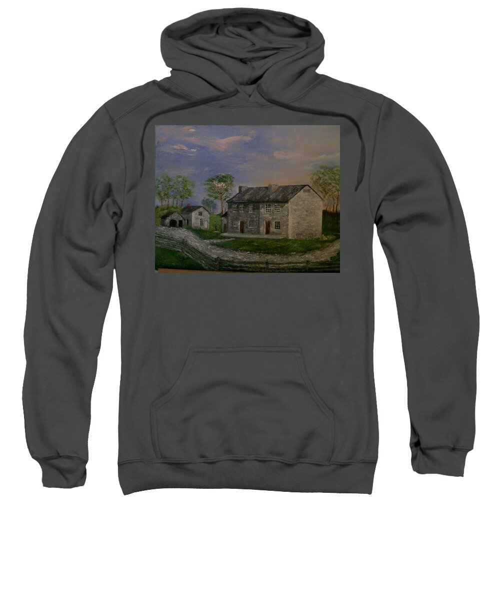 Oil Sweatshirt featuring the painting Old Homeplace by Stephen King