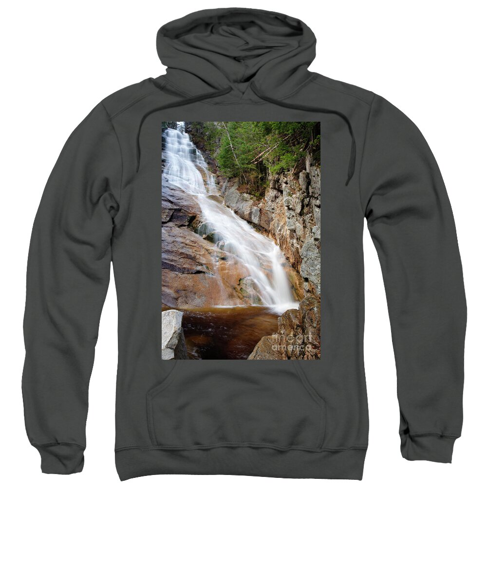 Arethusa-ripley Falls Trail Sweatshirt featuring the photograph Ripley Falls - Crawford Notch State Park New Hampshire USA by Erin Paul Donovan