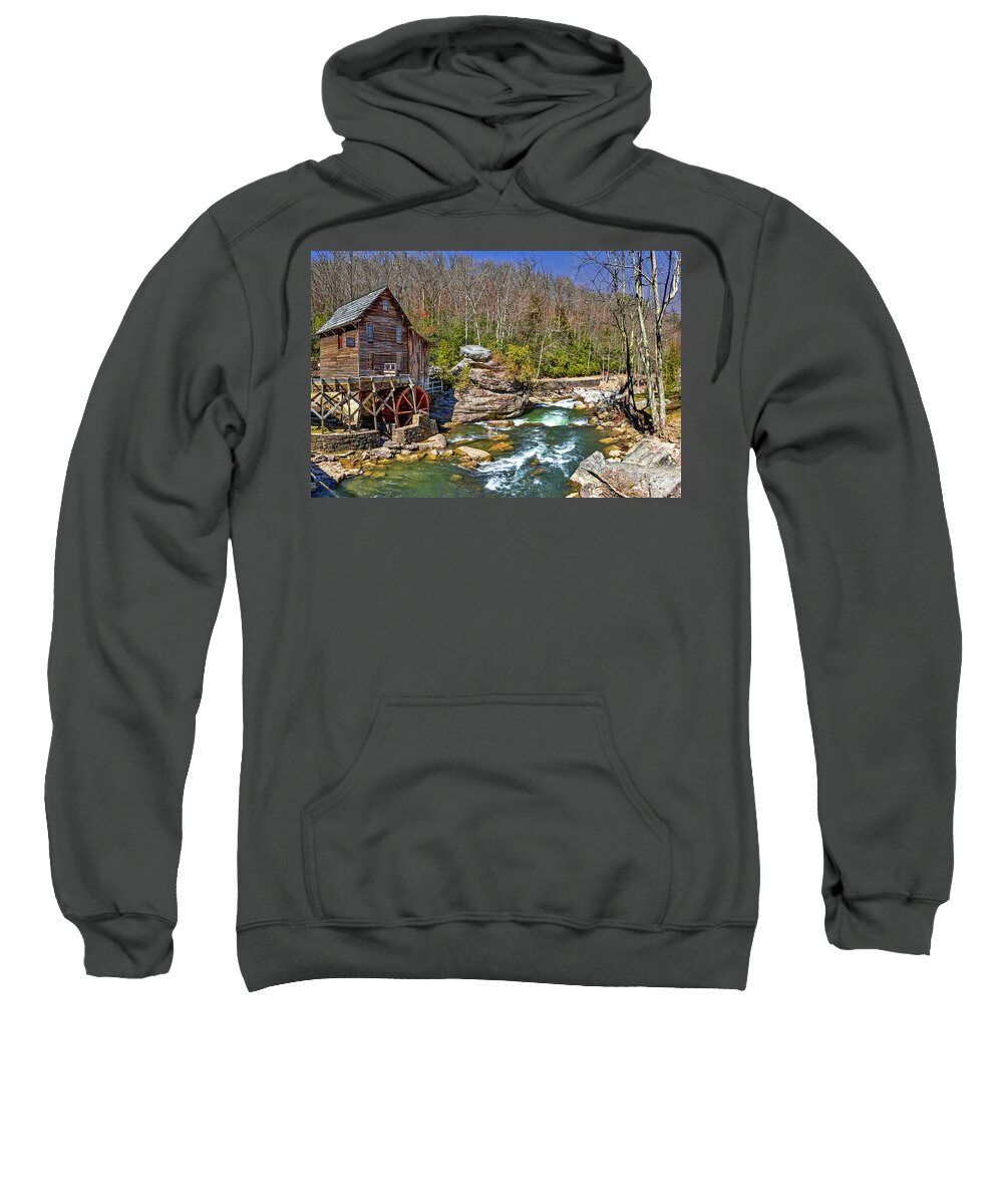Babcock State Park Sweatshirt featuring the photograph Springtime at Babcock by Mary Almond