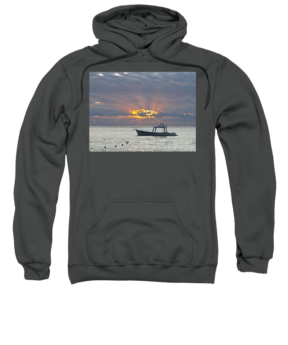 Photography Sweatshirt featuring the photograph Sunrise - Puerto Morelos by Sean Griffin