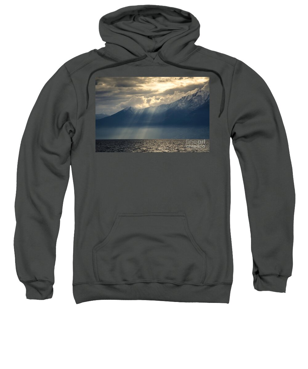 Sunshine Sweatshirt featuring the photograph Sunshine over mountain by Mats Silvan