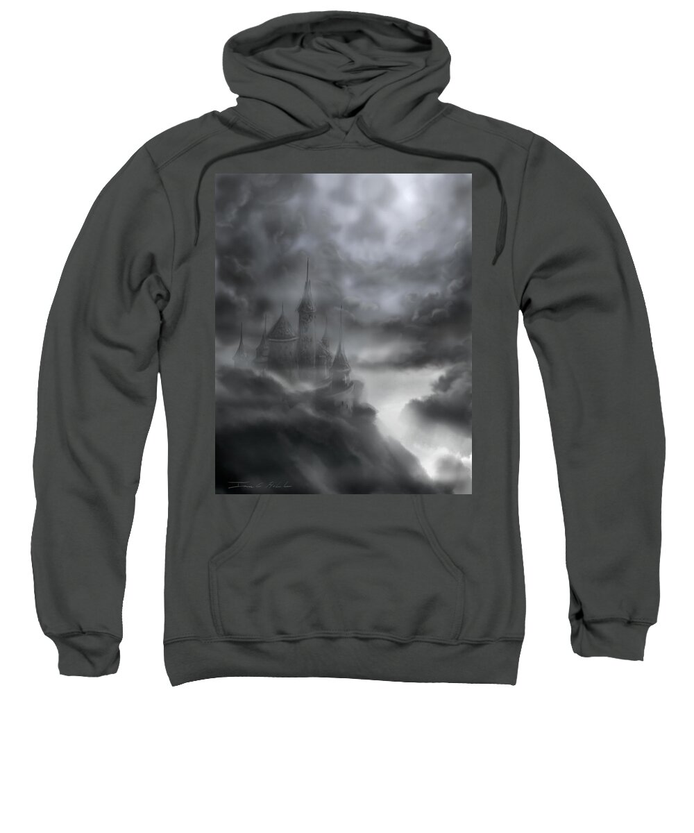 Castle Sweatshirt featuring the painting The Skull Castle by James Hill