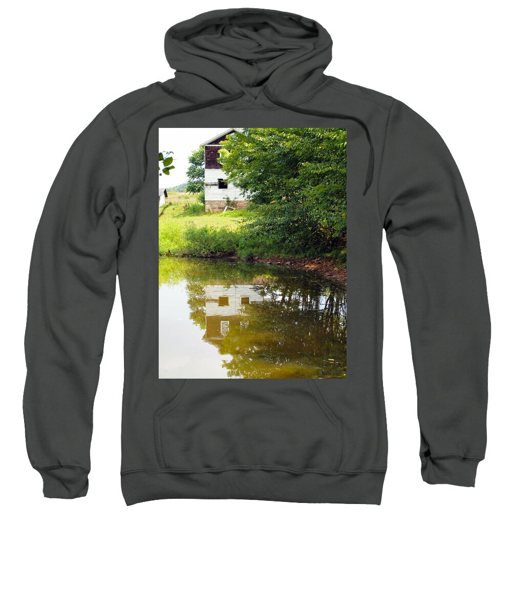 Farm Animals Sweatshirt featuring the photograph Water Reflections by Robert Margetts