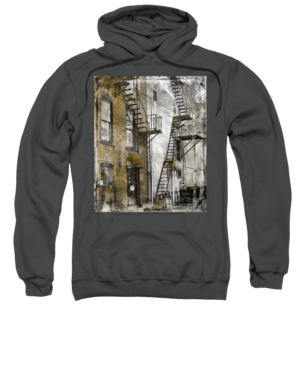 Marcia Lee Jones Sweatshirt featuring the photograph Alleyway In Portland, ME by Marcia Lee Jones