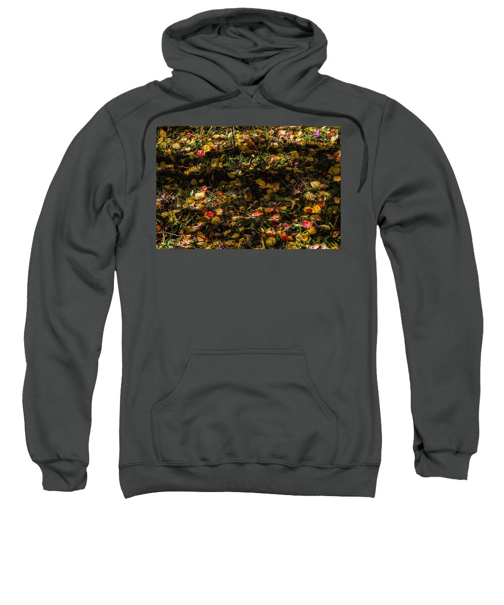 Leaves Sweatshirt featuring the photograph Autumn's Mosaic by Alana Thrower