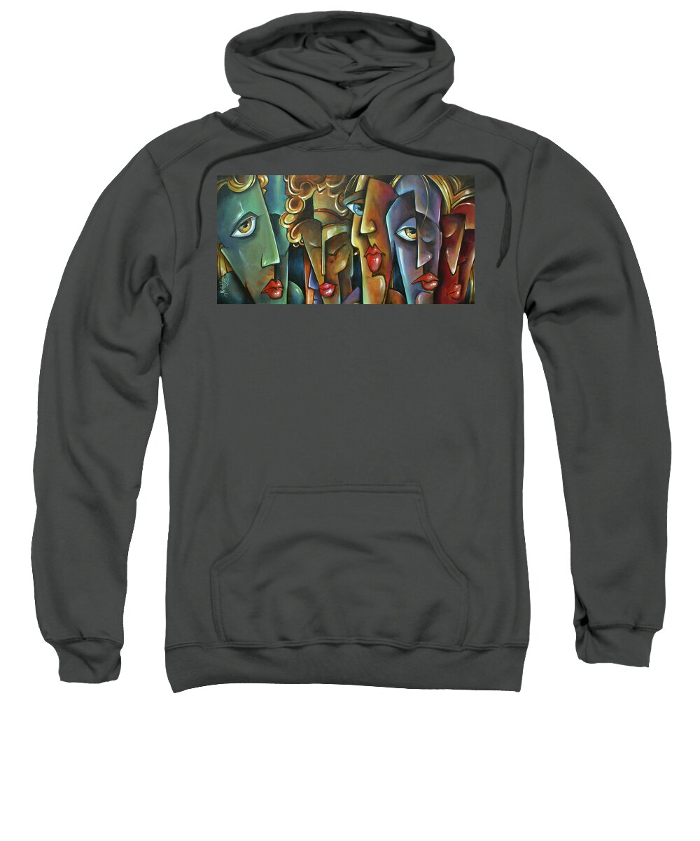 Figurative Sweatshirt featuring the painting ' No Choices ' by Michael Lang