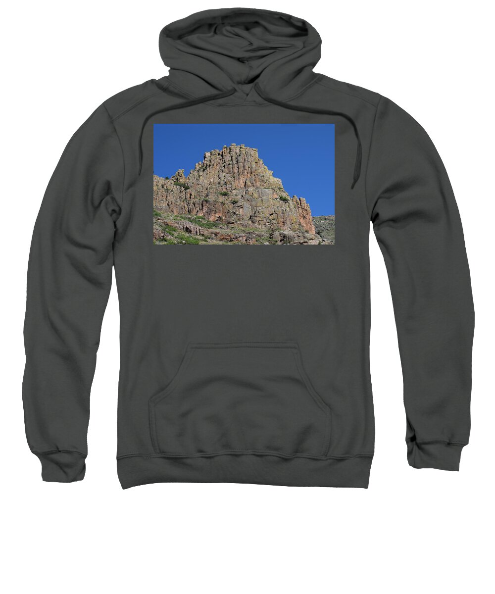 Blue Sweatshirt featuring the photograph Mountain Scenery Hwy 14 Co by Margarethe Binkley