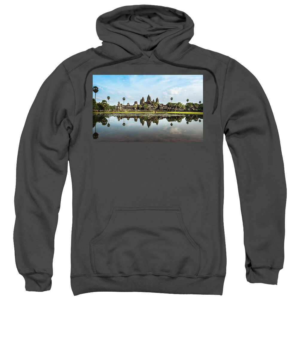 Asia Sweatshirt featuring the photograph Angkor wat #1 by Usha Peddamatham