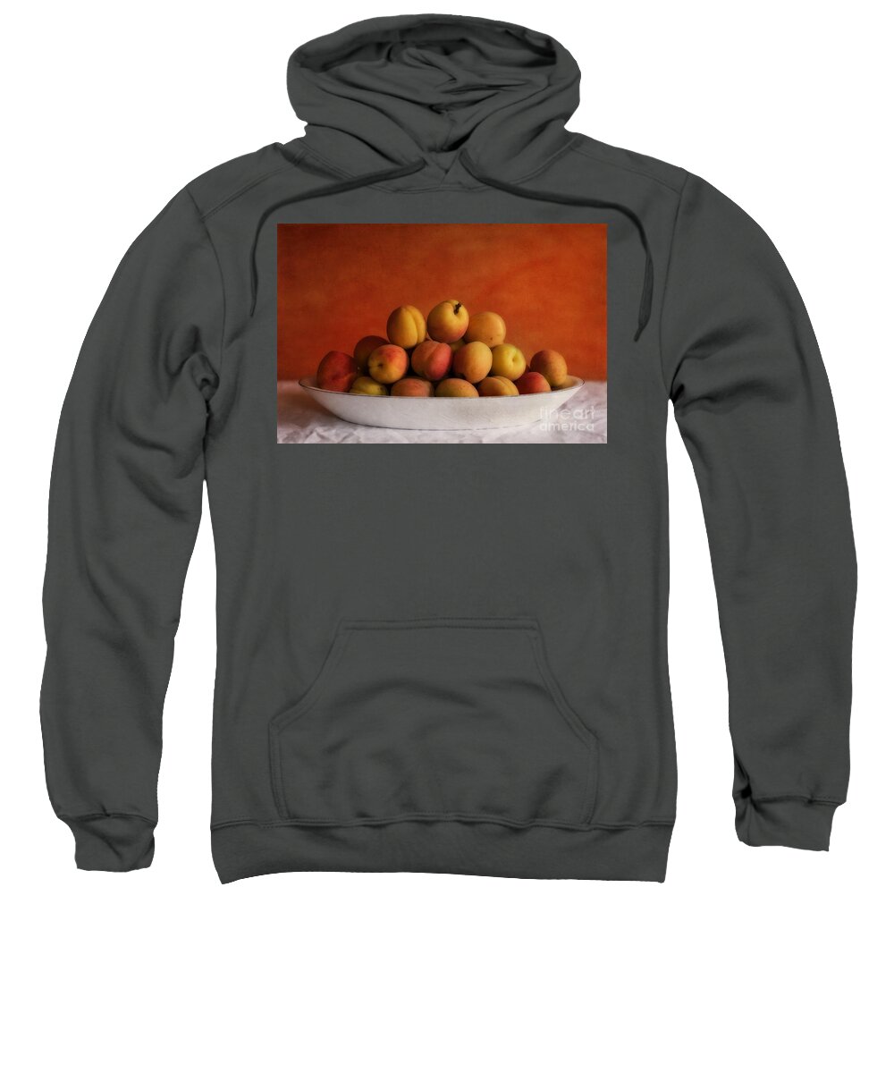 Apricot Sweatshirt featuring the photograph Apricot Delight #1 by Priska Wettstein