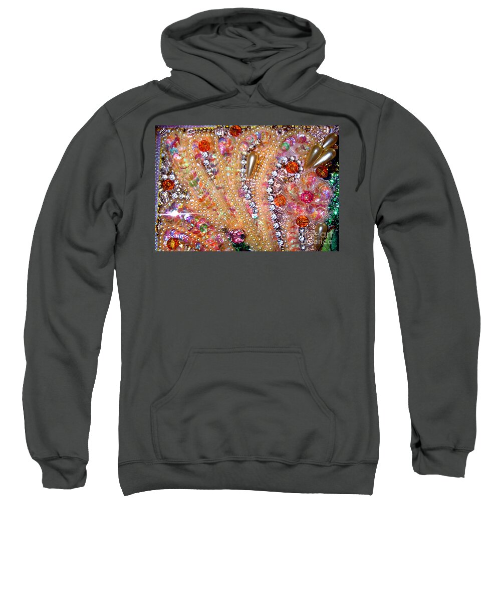 Beadwork art, jeweled bead embroidery Adult Pull-Over Hoodie by Sofia  Goldberg - Pixels