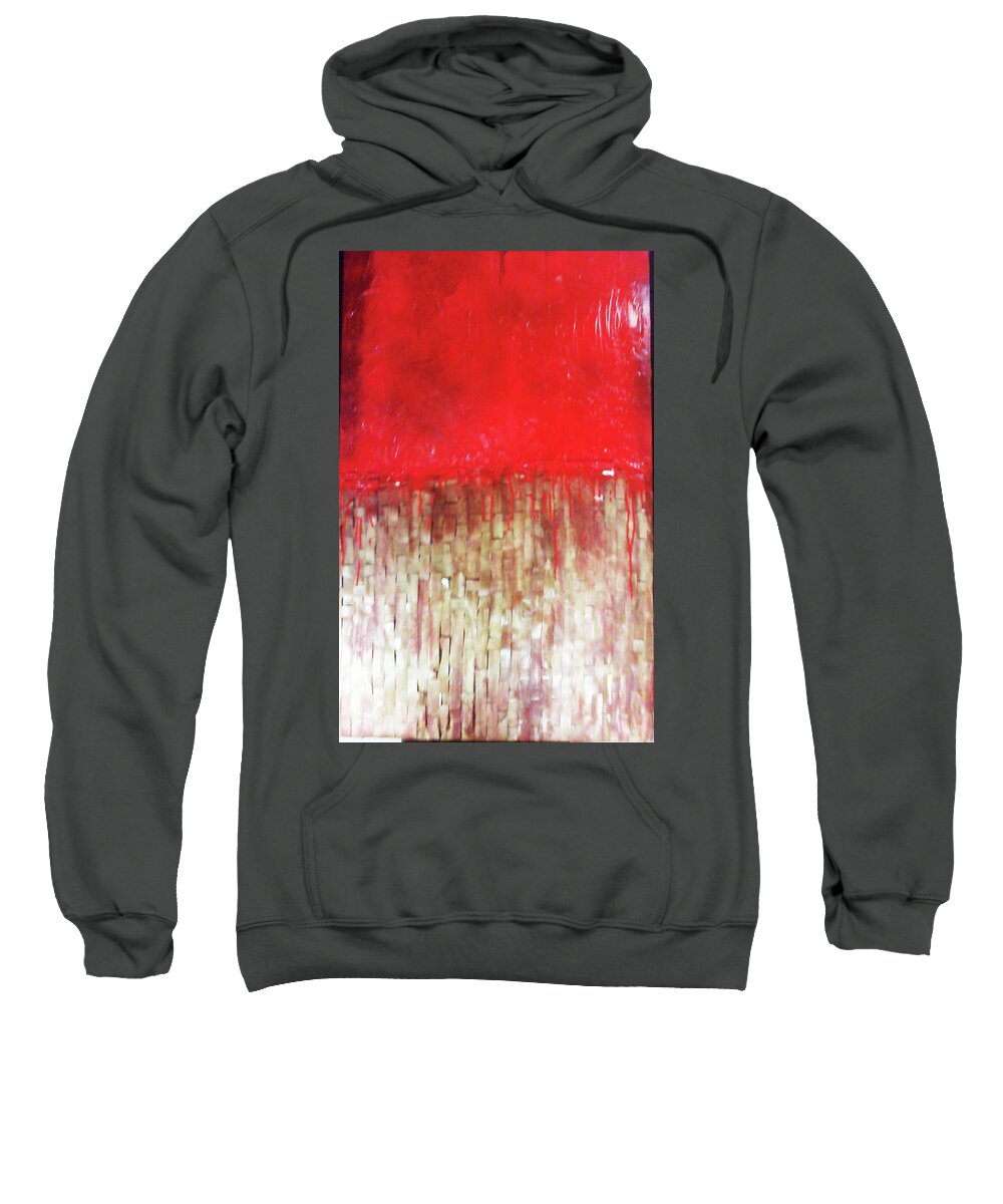 Ode To Slavery Sweatshirt featuring the painting Blood and Bone #1 by Femme Blaicasso