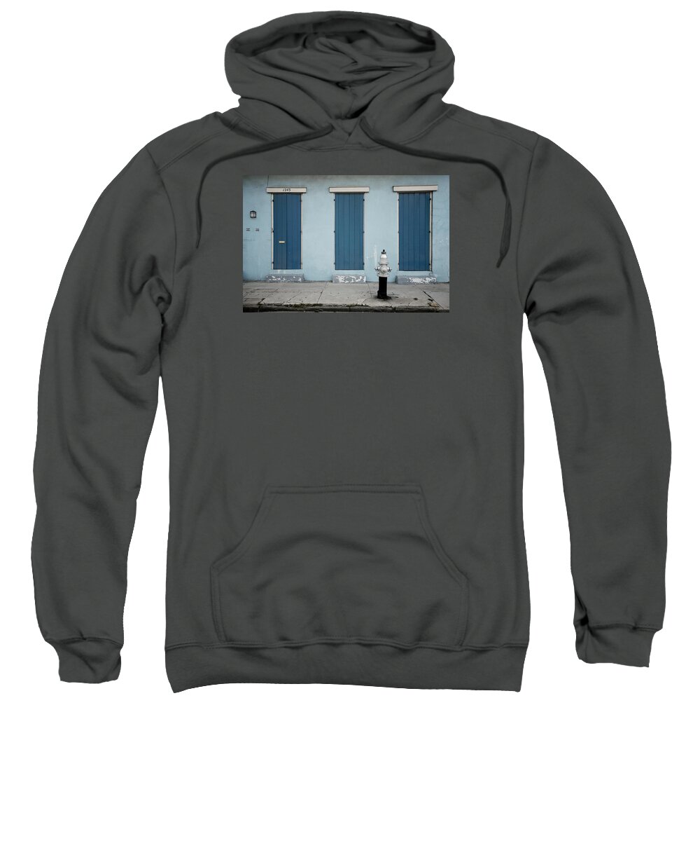 Lawrence Sweatshirt featuring the photograph Blue And Silver At 1243 #1 by Lawrence Boothby