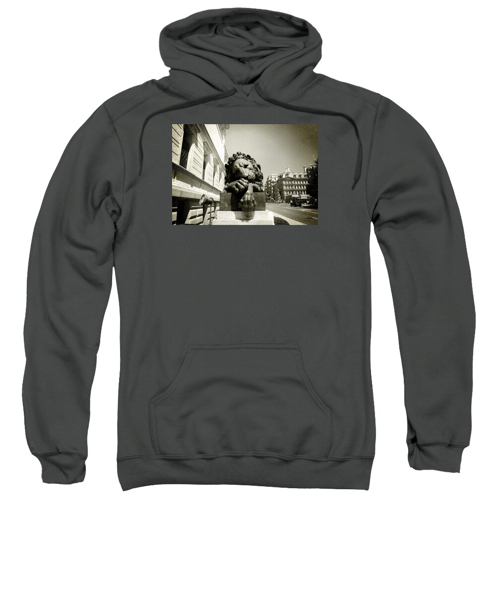 Corcoran Sweatshirt featuring the photograph Corcoran Lion #2 by Victoria Lakes