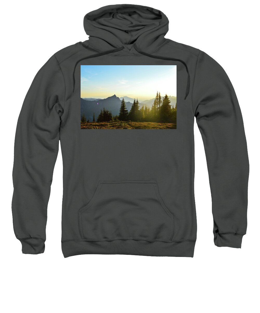 Sunset Sweatshirt featuring the photograph Dickerman Sunset by Brian O'Kelly
