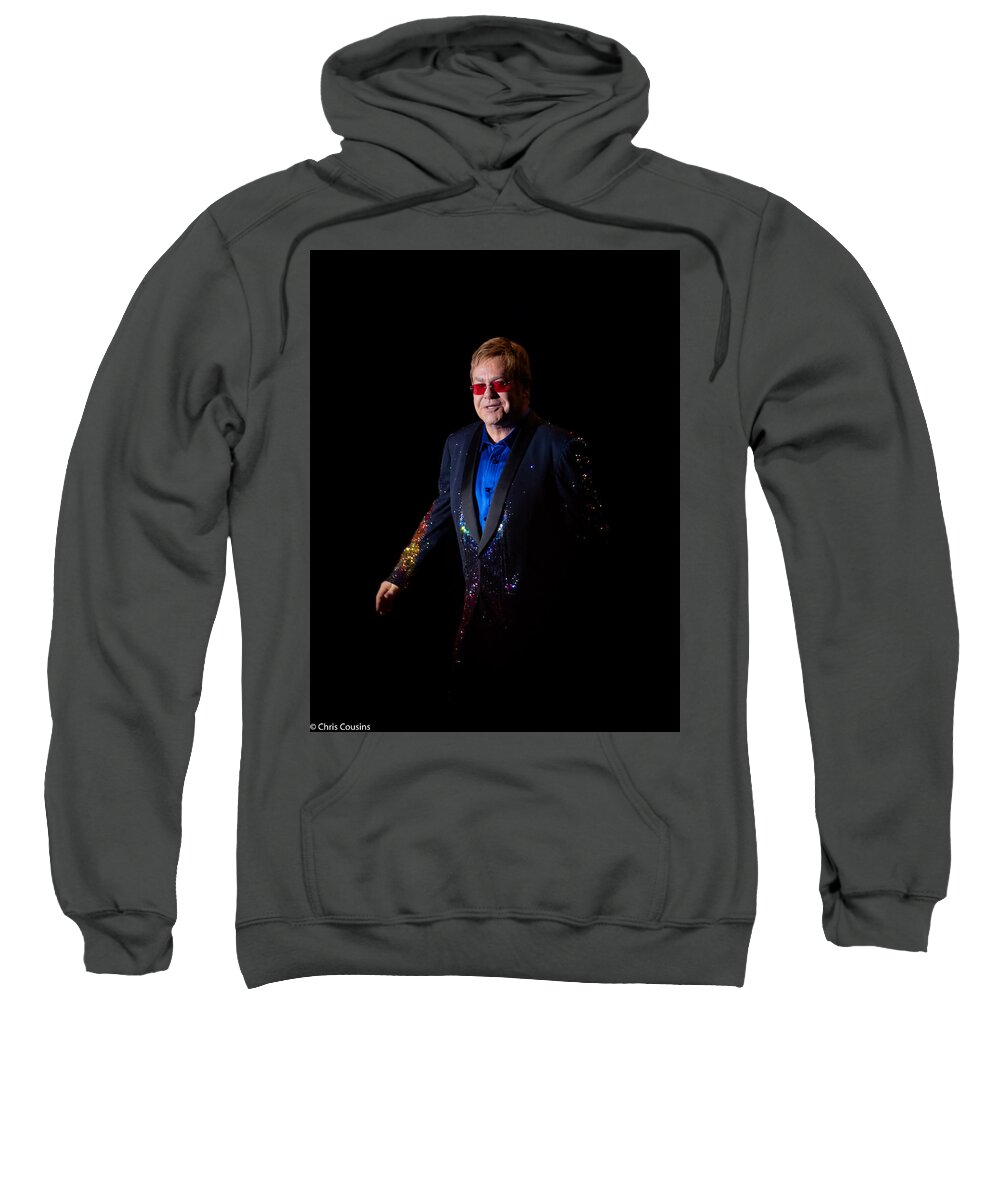Elton Sweatshirt featuring the photograph Elton John #1 by Chris Cousins