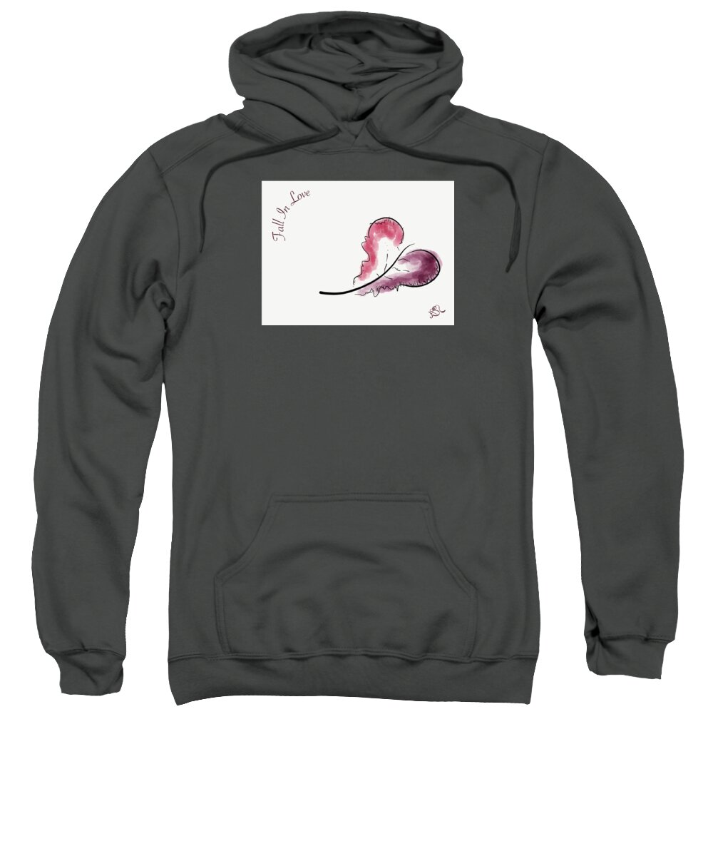 Autumn Sweatshirt featuring the drawing Fall In Love #1 by Jason Nicholas