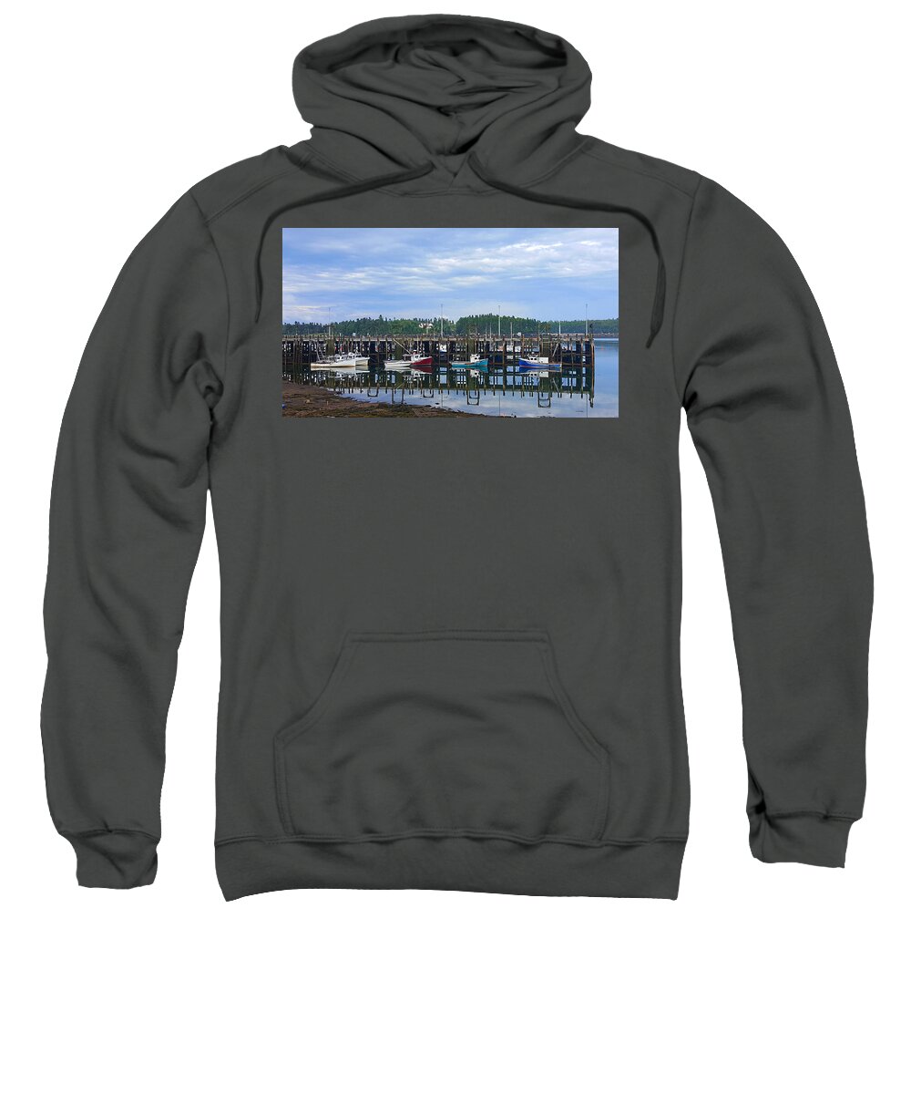 Sea Sweatshirt featuring the photograph Fishing Boats - Beaver Harbour #2 by Michael Graham