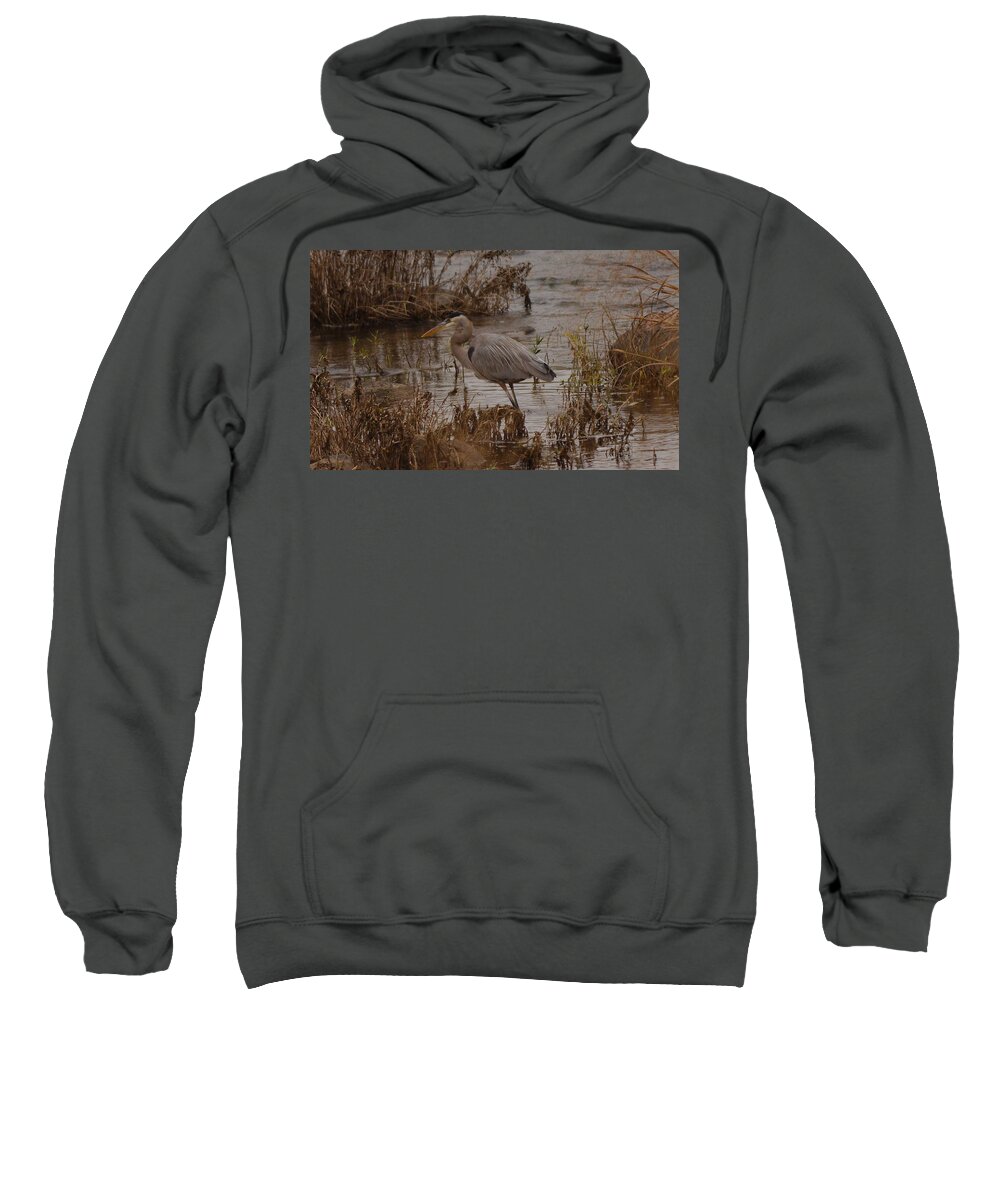 Great Sweatshirt featuring the photograph Great blue heron #1 by James Smullins