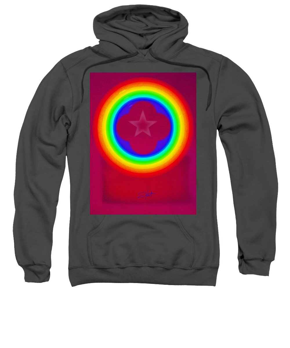 Abstract Sweatshirt featuring the painting Logo #1 by Charles Stuart